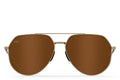 Tangle Free Aviator Hex - Amber Gold Polarized